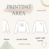Custom Handwriting Printed Crewneck - Made to Order