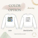 Custom Line Drawing Printed Apparel - Made to Order