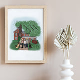 Home Illustration - Custom Line Drawing