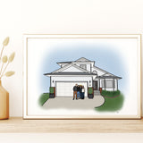 Home Illustration - Custom Line Drawing