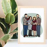 Miscarriage Remembrance Portrait  - Custom Line Drawing