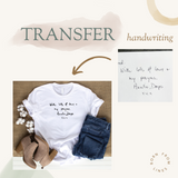 Custom Handwriting Printed Crewneck - Made to Order