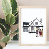 Home Illustration - Custom Line Drawing