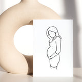 Pregnancy & Maternity Bump Portrait - Custom Line Drawing