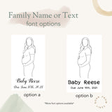 Pregnancy & Maternity Bump Portrait - Custom Line Drawing
